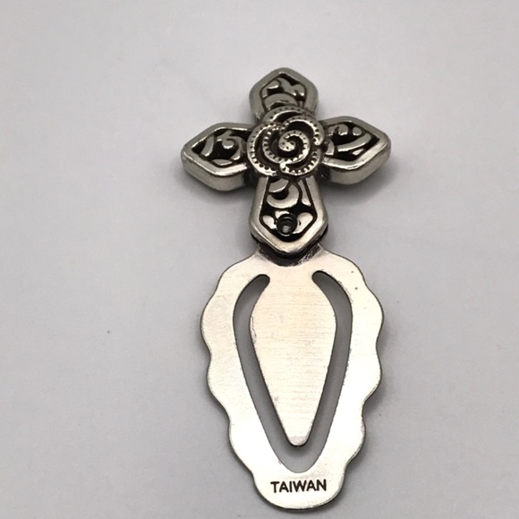 Bookmark Cross Silver Plate Scrolled Faith Gift Friend Quiet Luxury - Picture 7 of 8